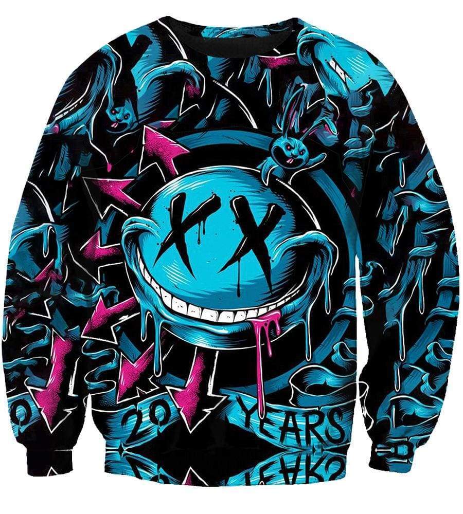 Funny Blink 182 Sweatshirts – Demon Black 3D Sweatshirt