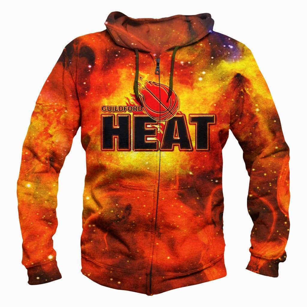 Basketball Miami Heat Hoodies – Zip Up Red 3D Hoodie