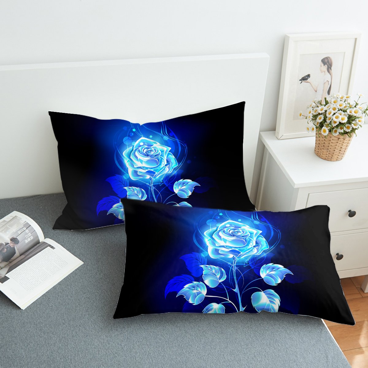 Ghostly Rose Swzt0069 Pillowcase