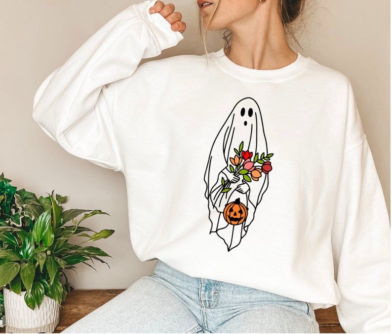 Halloween Cute Ghost Sweatshirt