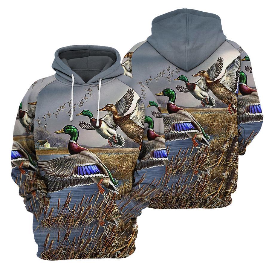 Duck Hunting 3D All Over Print | Hoodie | Unisex | Full Size | Adult | Colorful | HT7089