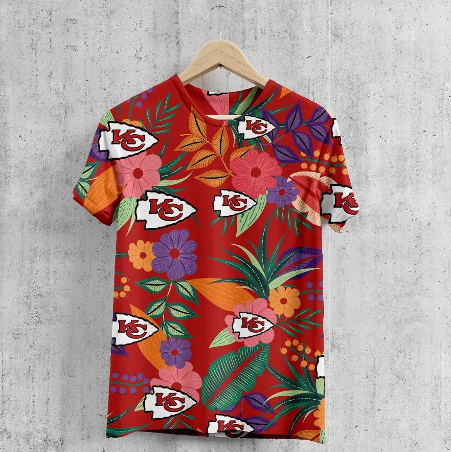 Kansas City Chiefs Faded Floral T-Shirt