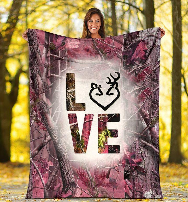 Country Girl Hunting Fleece Blanket | Adult 60×80 inch | Youth 45×60 inch | Colorful | BK2158