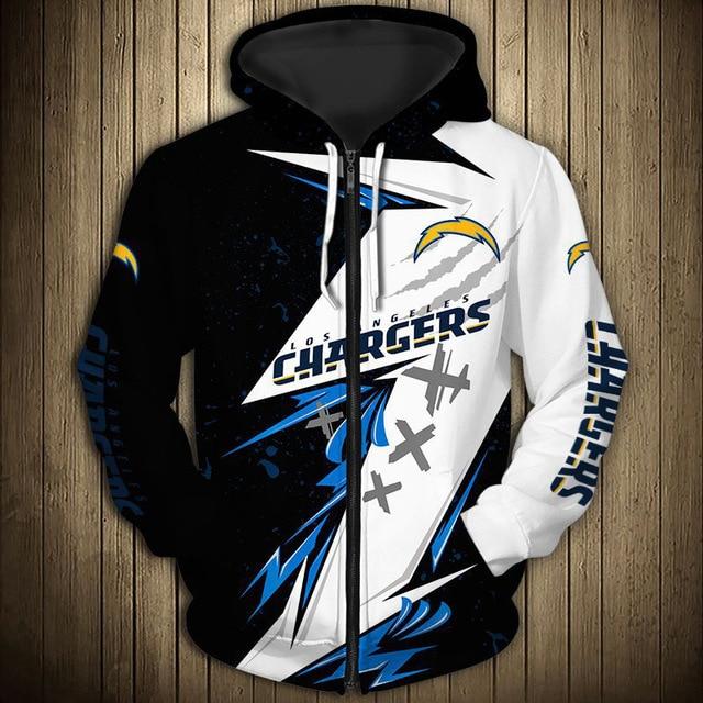 Los Angeles Chargers Graffiti Zipper Hoodie