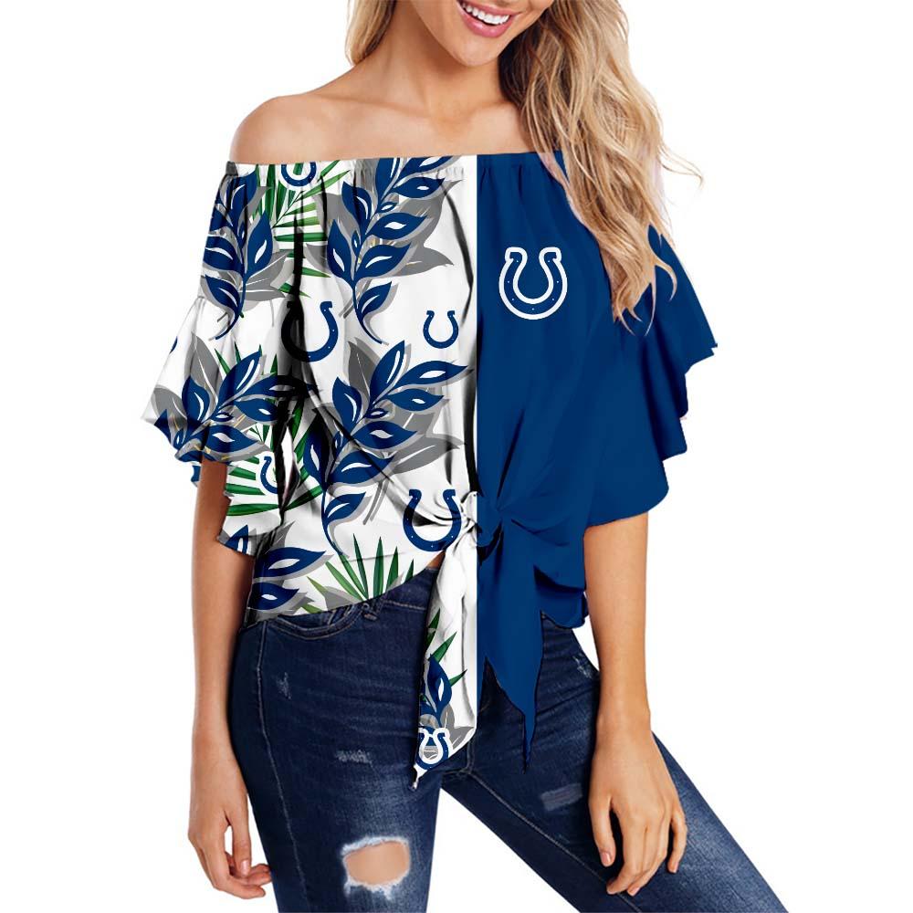 Indianapolis Colts Women Strapless Summer Shirt