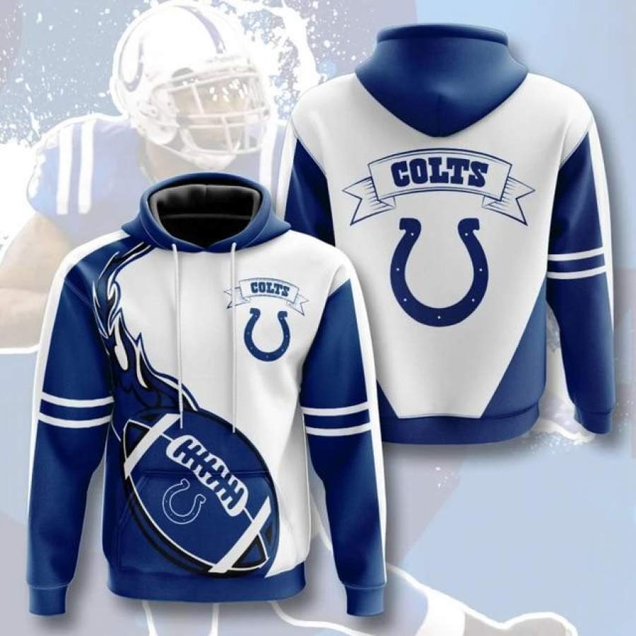 Indianapolis Colts Flame Ball 3D Hoodie