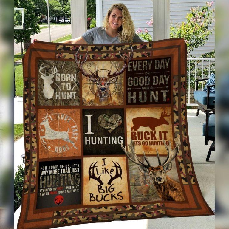 Deer Hunting Fleece Blanket | Adult 60×80 inch | Youth 45×60 inch | Colorful | BK3614