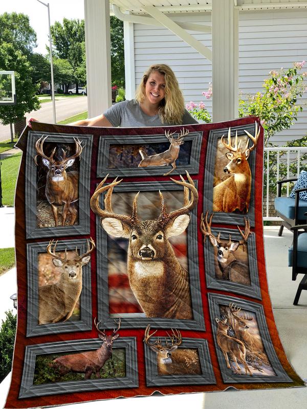 Deer Hunting Fleece Blanket | Adult 60×80 inch | Youth 45×60 inch | Colorful | BK3675