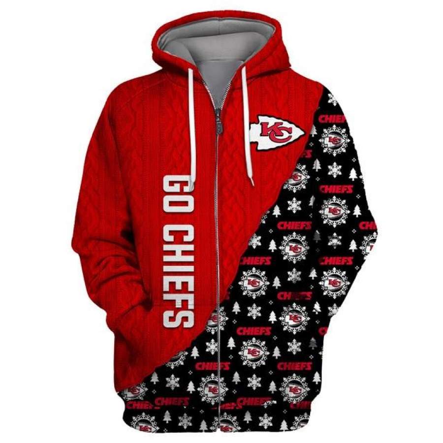 Kansas City Chiefs Cool Christmas Zipper Hoodie