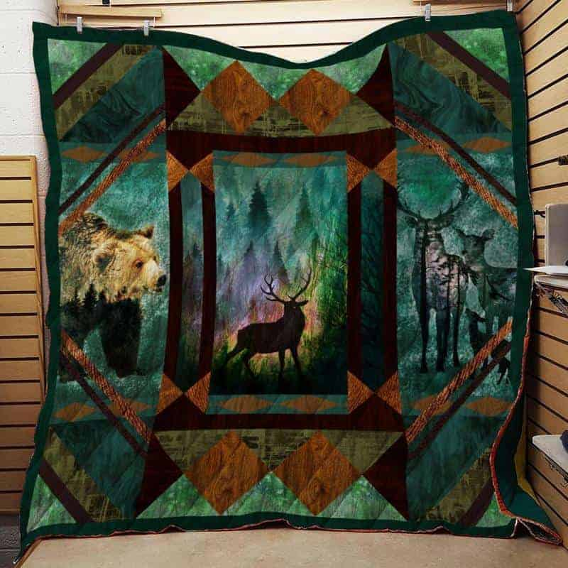 Deer Hunting Fleece Blanket | Adult 60×80 inch | Youth 45×60 inch | Colorful | BK3653