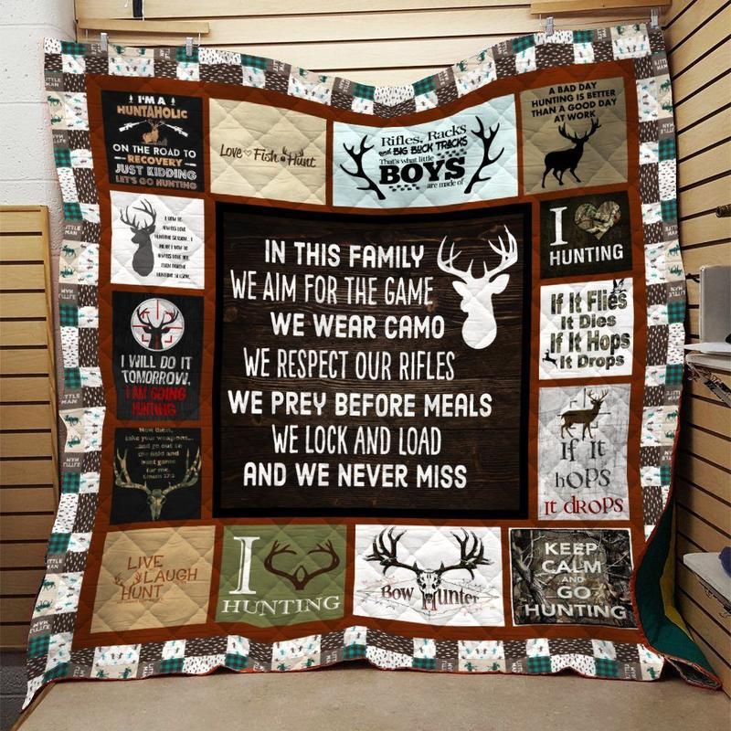 Deer Hunting Fleece Blanket | Adult 60×80 inch | Youth 45×60 inch | Colorful | BK2141