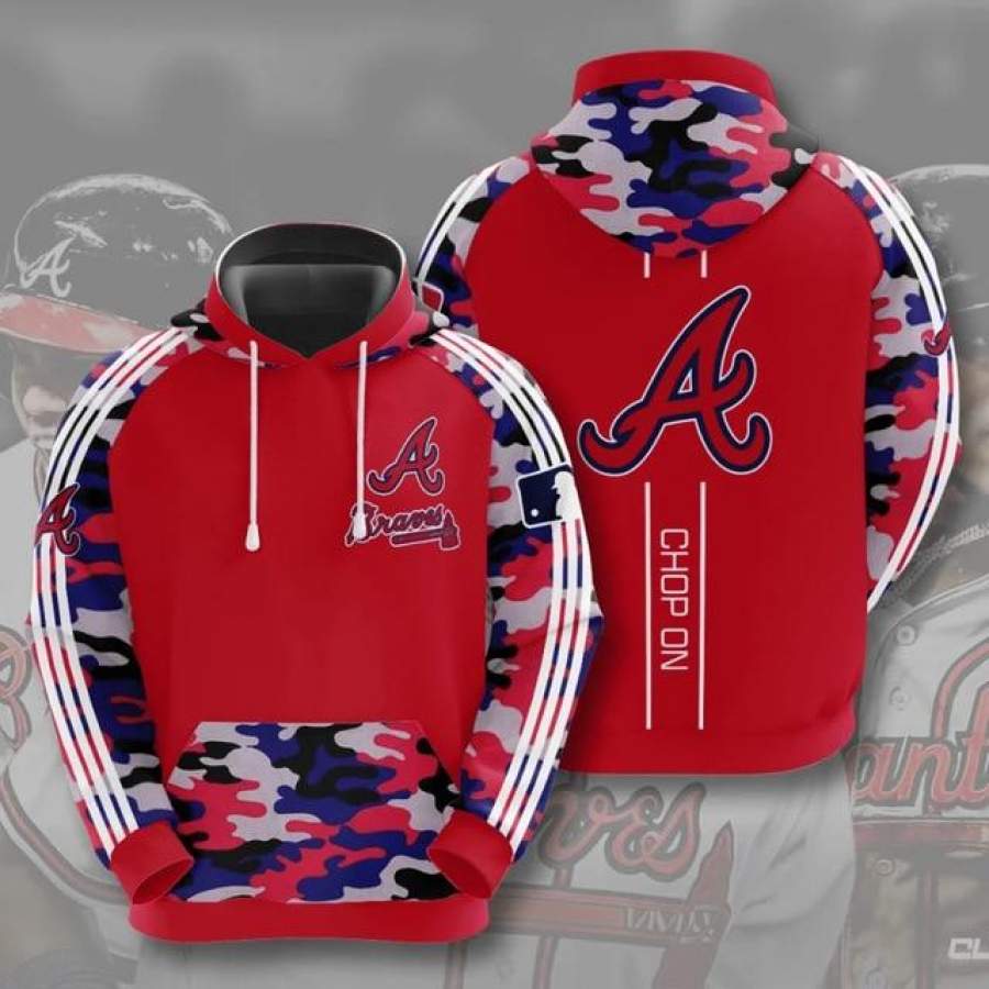 Atlanta Braves Casual Camouflage Hoodie