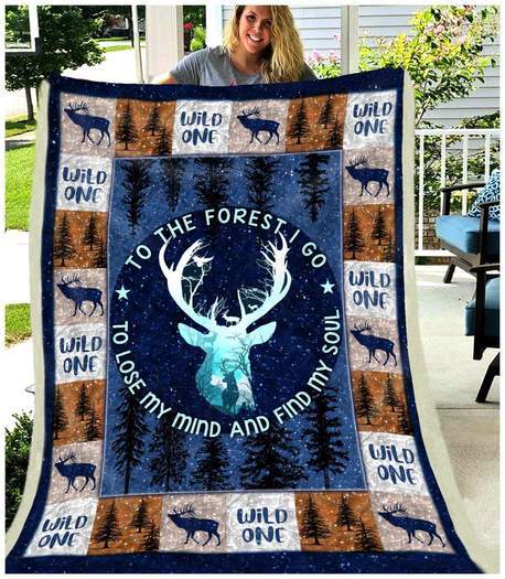 Deer Hunting Fleece Blanket | Adult 60×80 inch | Youth 45×60 inch | Colorful | BK2153