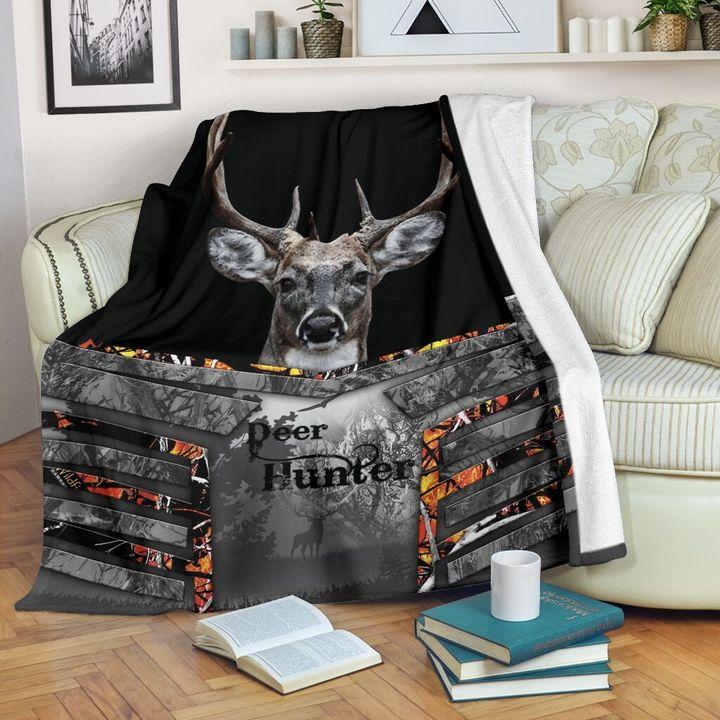 Deer Hunting Fleece Blanket | Adult 60×80 inch | Youth 45×60 inch | Colorful | BK2159