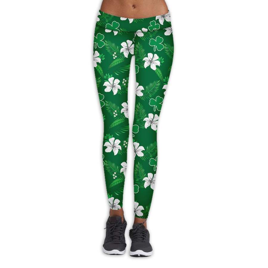 Boston Celtics Flower Print Leggings