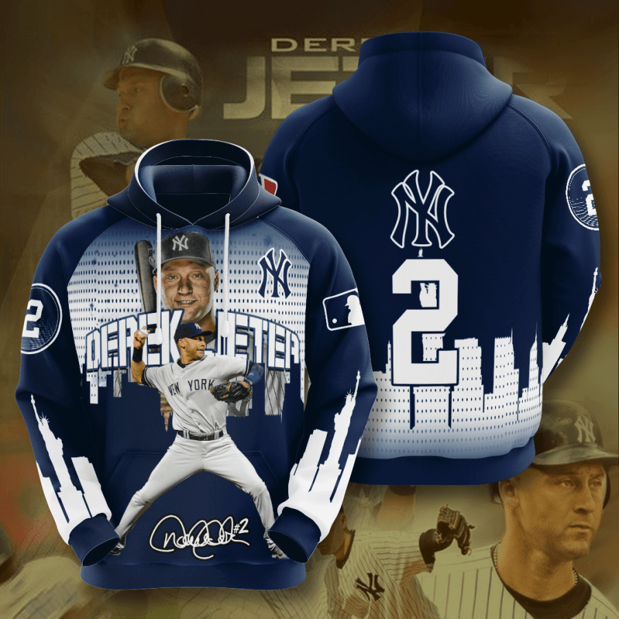 Derek Jeter New York Yankees 3D Hoodie Hoodie