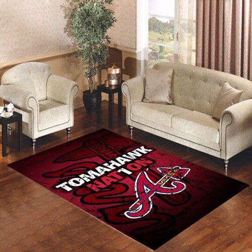 Atlanta Braves Tomahawk Living Room Carpet Rugs Area Rug For Living Room Bedroom Rug Home Decor