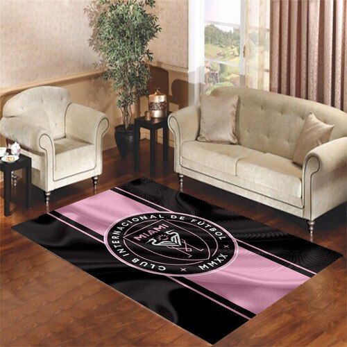 Inter Miami Wallpaper Logo Living Room Carpet Rugs Area Rug For Living Room Bedroom Rug Home Decor