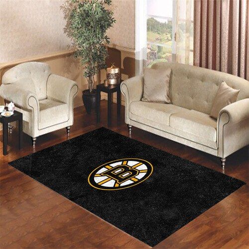 Boston Bruins Logo Living Room Carpet Rugs Area Rug For Living Room Bedroom Rug Home Decor