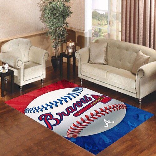 Atlanta Braves Baseball Living Room Carpet Rugs Area Rug For Living Room Bedroom Rug Home Decor