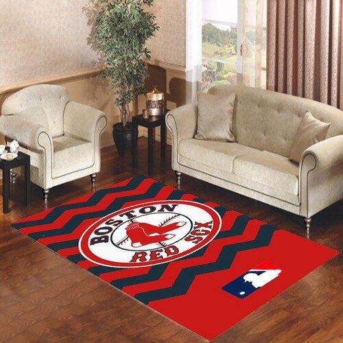 Boston Red Sox Chevron Pattern Living Room Carpet Rugs Area Rug For Living Room Bedroom Rug Home Decor