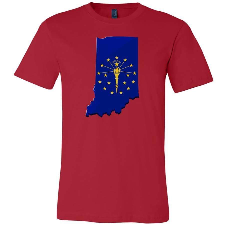 Indiana State Indianapolis Flag Map U.S.A T-shirt