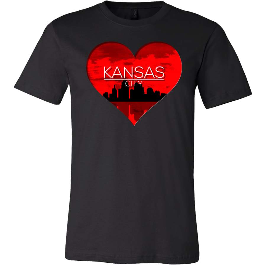 I Love Kansas City KC Skyline Heart State U.S.A T-shirt