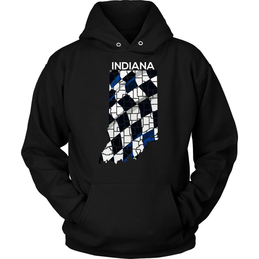 Indiana State Indianapolis Checkered Flag Map U.S.A Hoodie