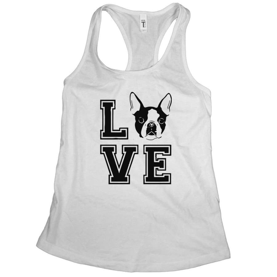 Boston Terrier Tank Tops for Women I Love My Boston Terrier Owner Gifts