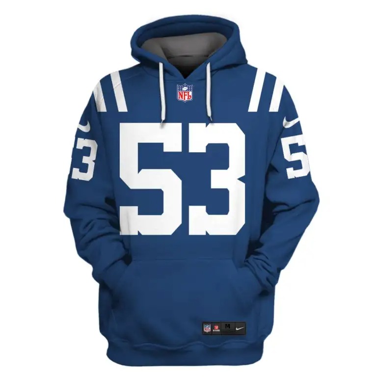 Indianapolis Colts 53 Leonard 3D Shirt Hoodie ?C Bbs