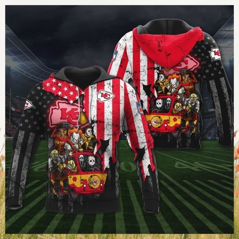 Kansas City Chiefs Horror Characters 3D Hoodie ?C Limited Edition