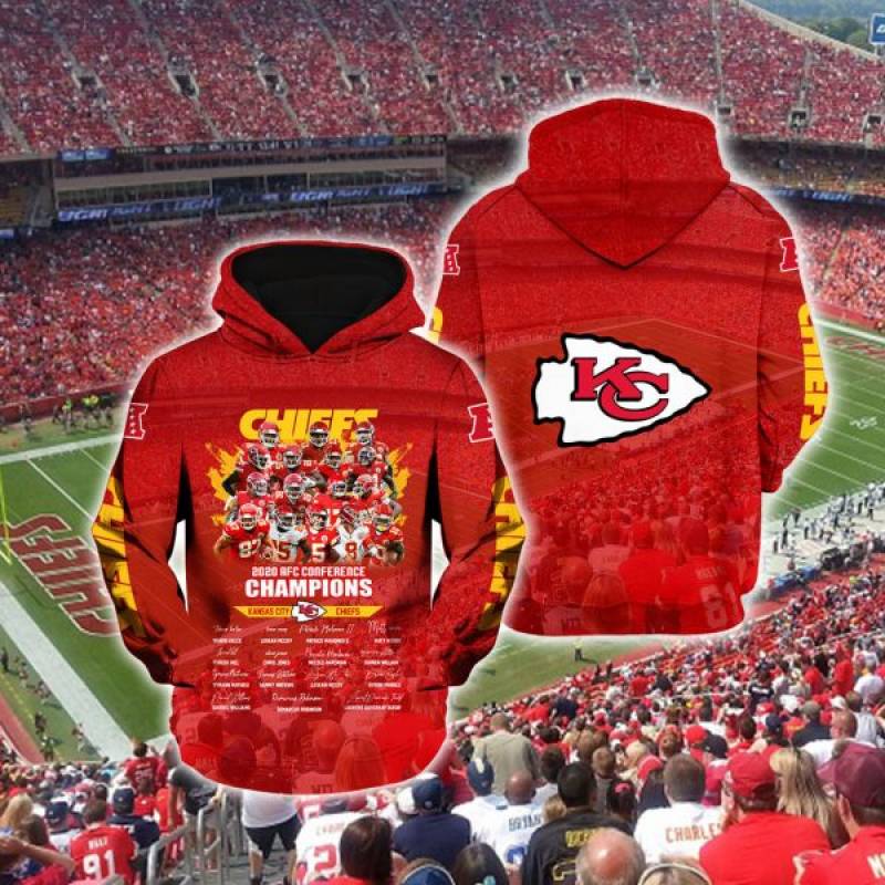 Kansas City Chiefs 2020 AFC Conference Champions 3D Hoodie and T-shirt – Saleoff 2301208