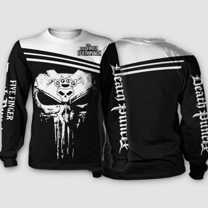 Five Finger Death Punch Punisher Skull 3d hoodie and shirt – Hothot 140320