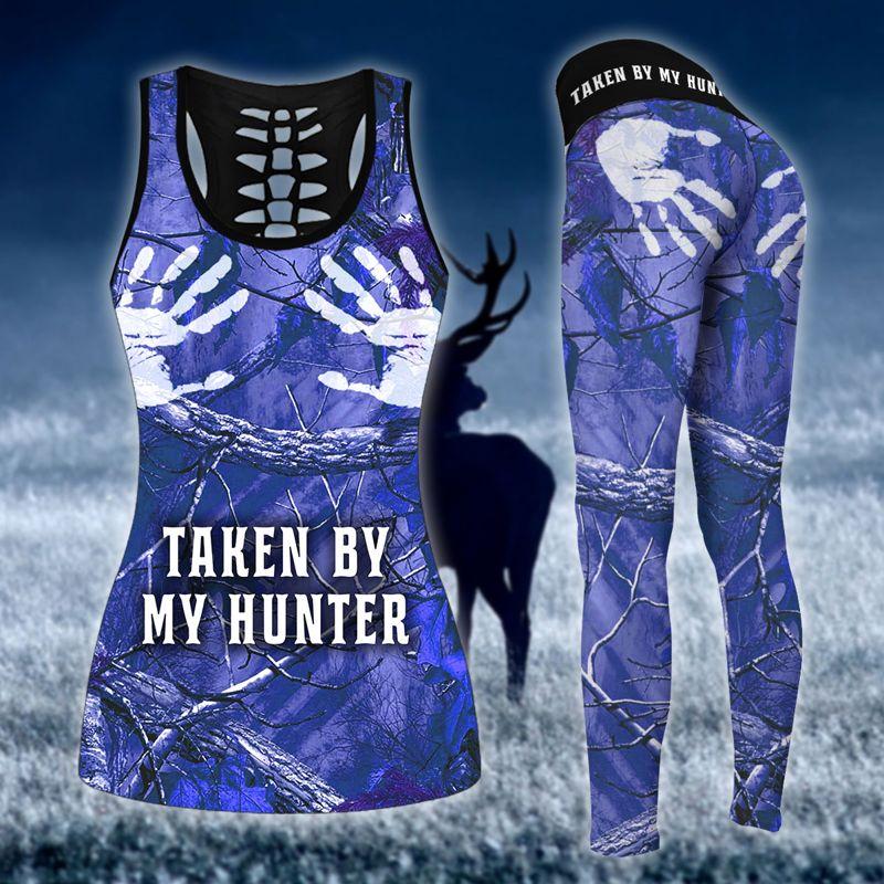 Hunting – Taken By My Hunter Legging and Hollow Out Tank Top Set Outfit For Women | Full Size | Adult | Colorful | LGS1190