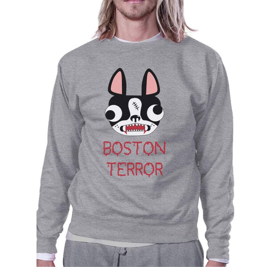 Boston Terror Terrier Grey SweatShirt