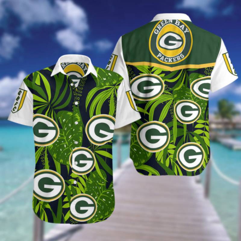 Green bay packers cannabis Hawaiian Beach shirt