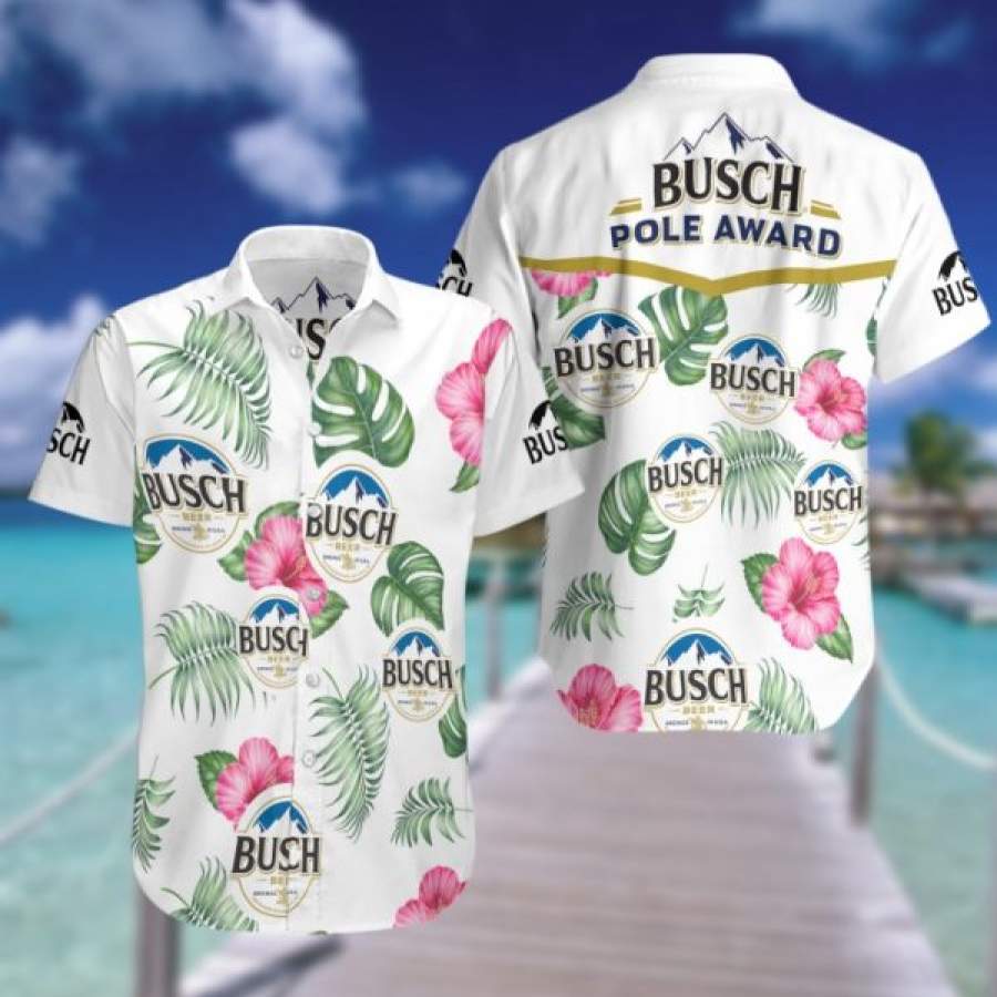 Busch beer Hawaiian Beach Shirt