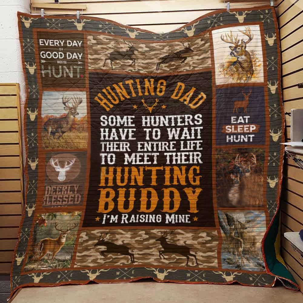 Hunting Dad Fleece Blanket | Adult 60×80 inch | Youth 45×60 inch | Colorful | BK3657