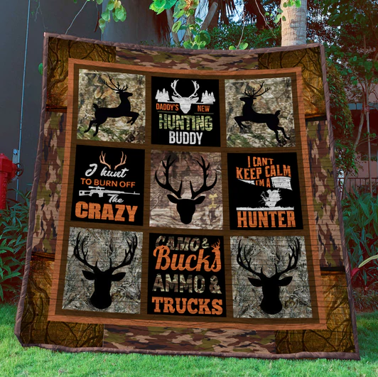 Hunting Buddy Fleece Blanket | Adult 60×80 inch | Youth 45×60 inch | Colorful | BK3638