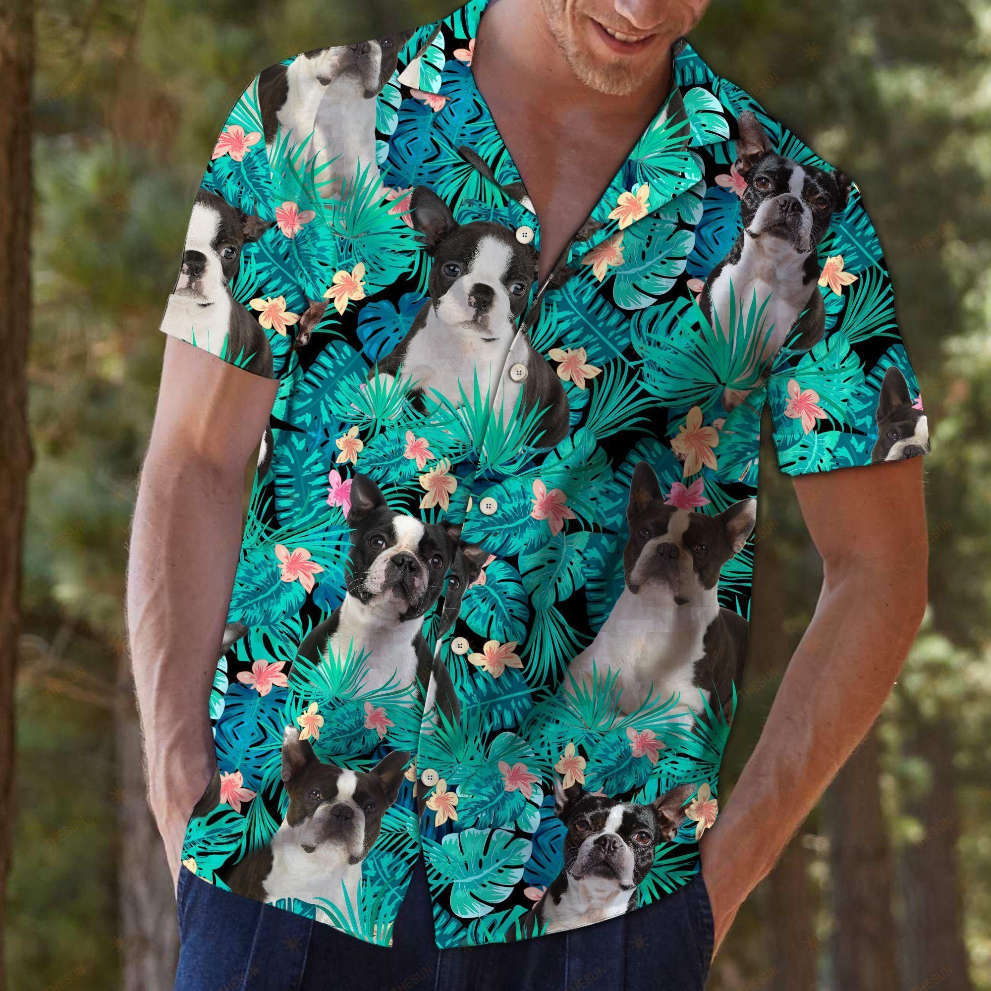 Boston Terrier Tropical – Hawaii Shirt