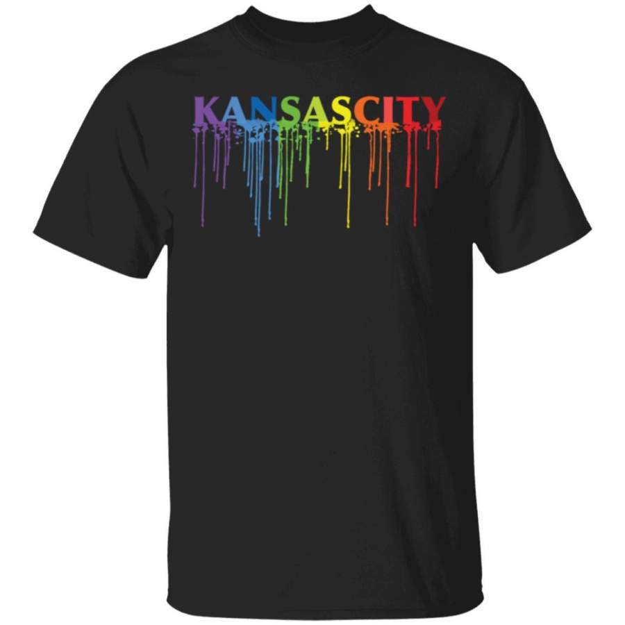 Kansas City Missouri Downtown Rainbow LGBT Gay T-Shirt