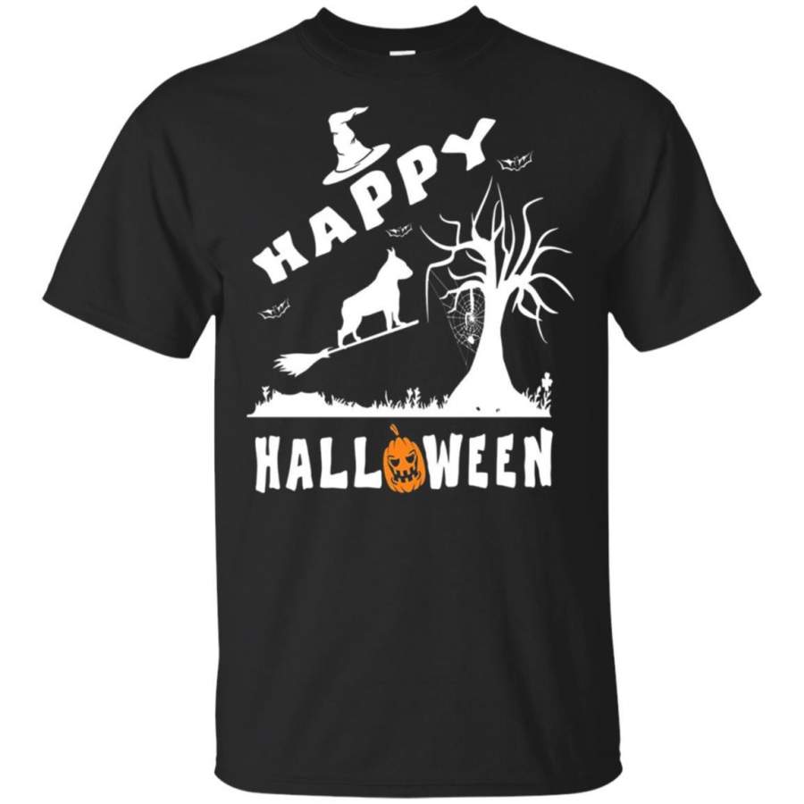 Boston Terrier Happy Halloween Men Women T shirt