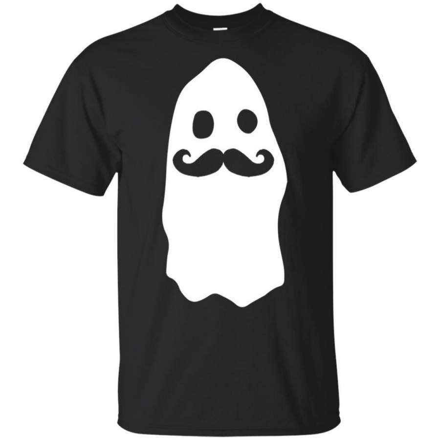 Funny Hipster Moustache Ghost T-Shirt Halloween Costume Tee