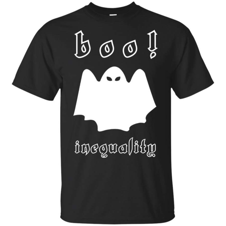 Basic Ghost Halloween T Shirt Inequality is Scary