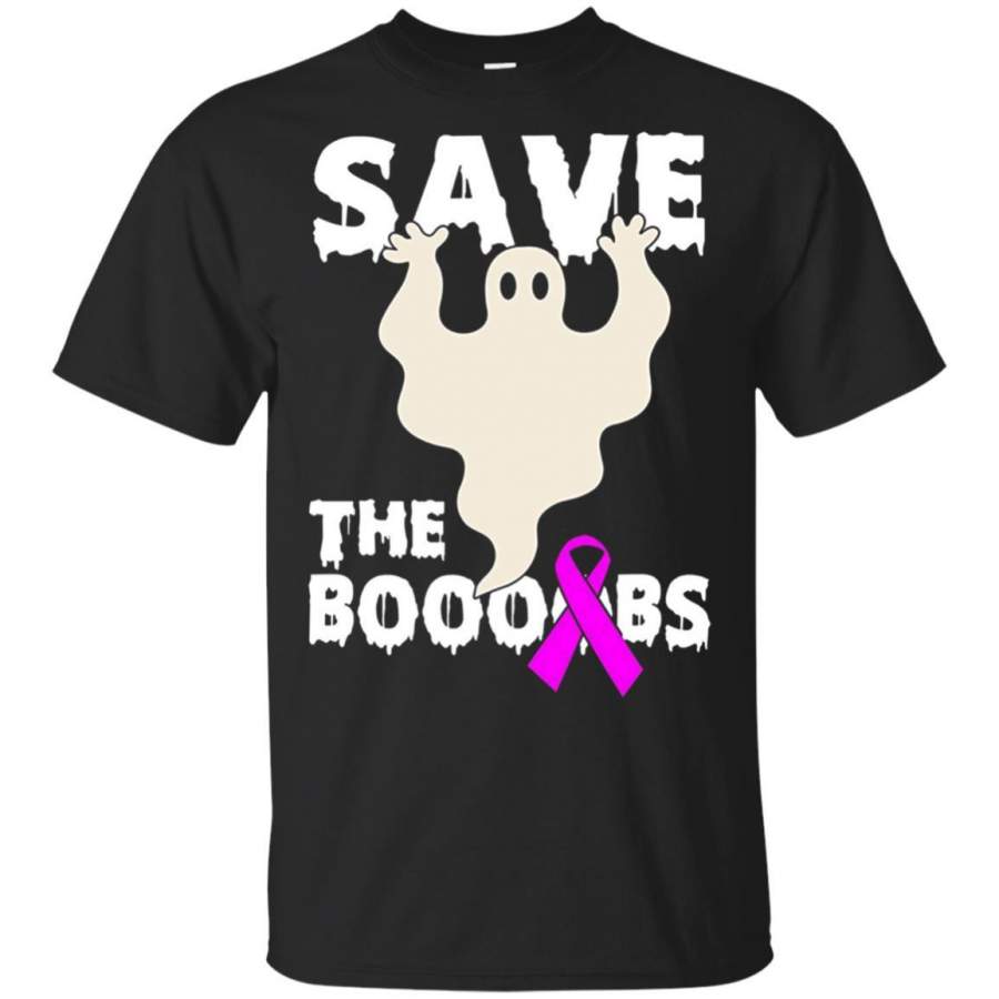 Halloween Breast Cancer Awareness T-Shirt Funny Ghost Shirt