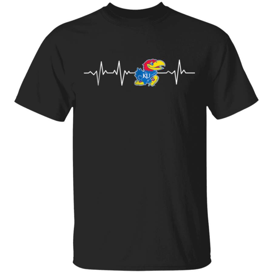 Kansas Jayhawks 051 Heartbeat TShirt Apparel