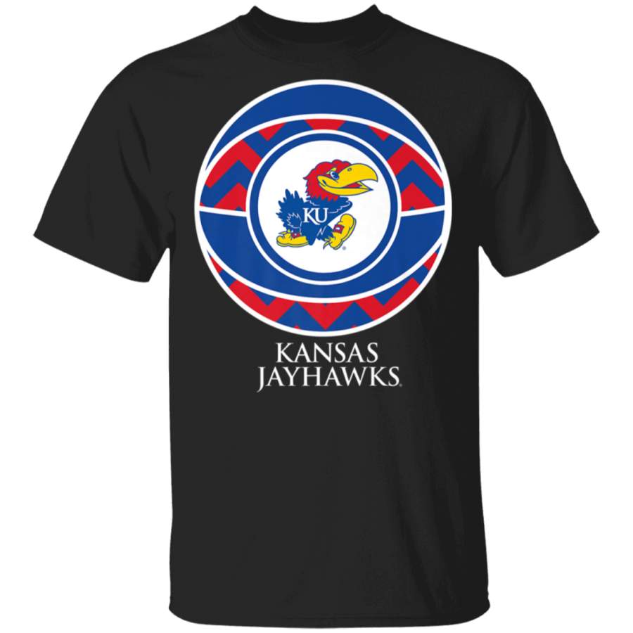 Kansas Jayhawks Chevron Basketball TShirt Apparel