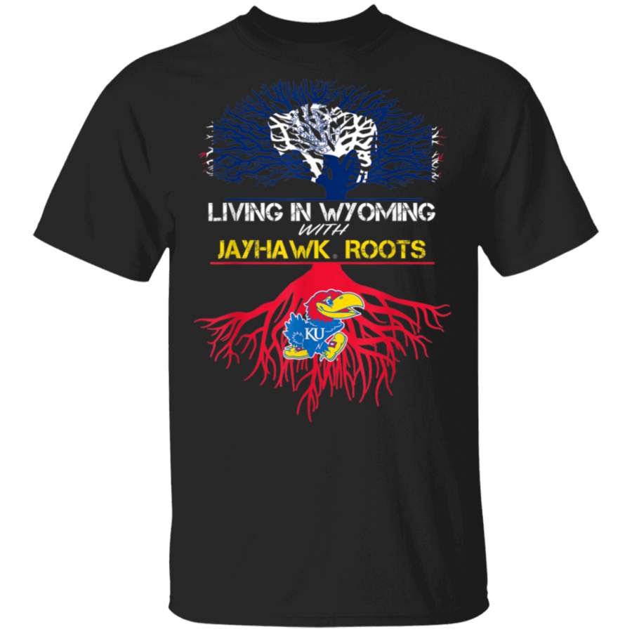 Kansas Jayhawks Living Roots Wyoming TShirt Apparel