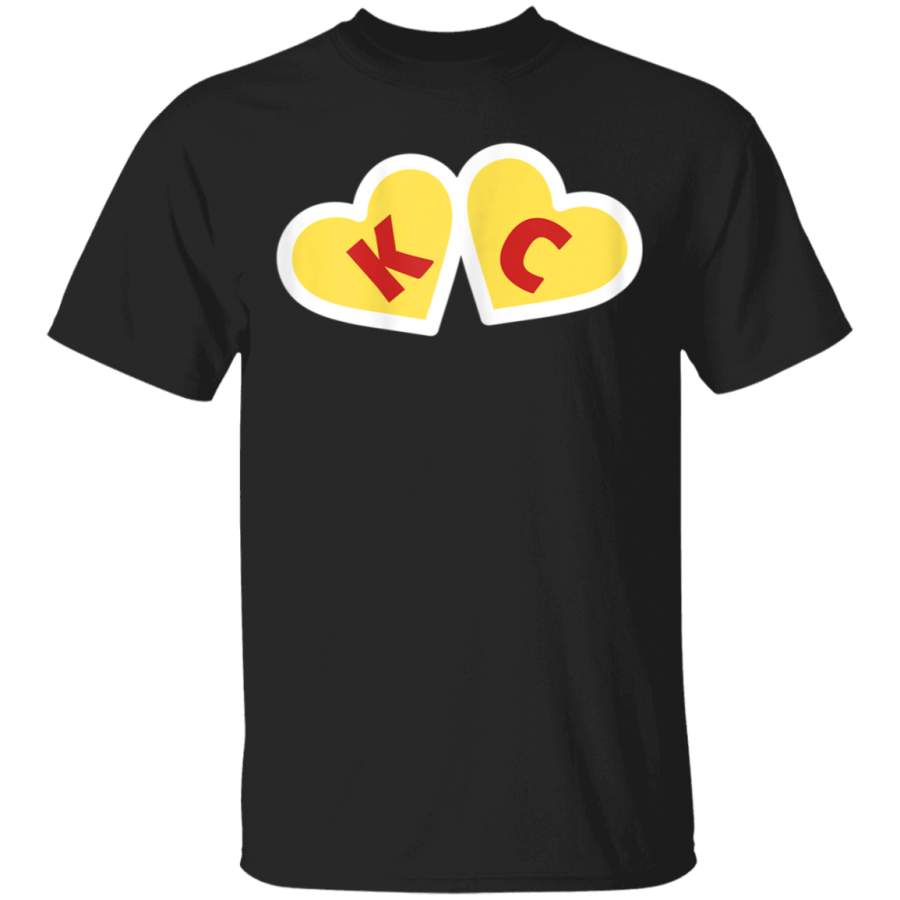 I Love Kansas City Heart Apparel KC Football TShirt