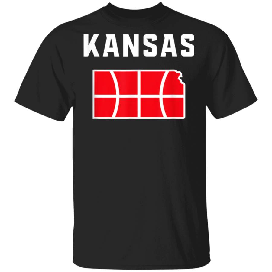 Classic Kansas Basketball KS Ballers State Outline TShirt